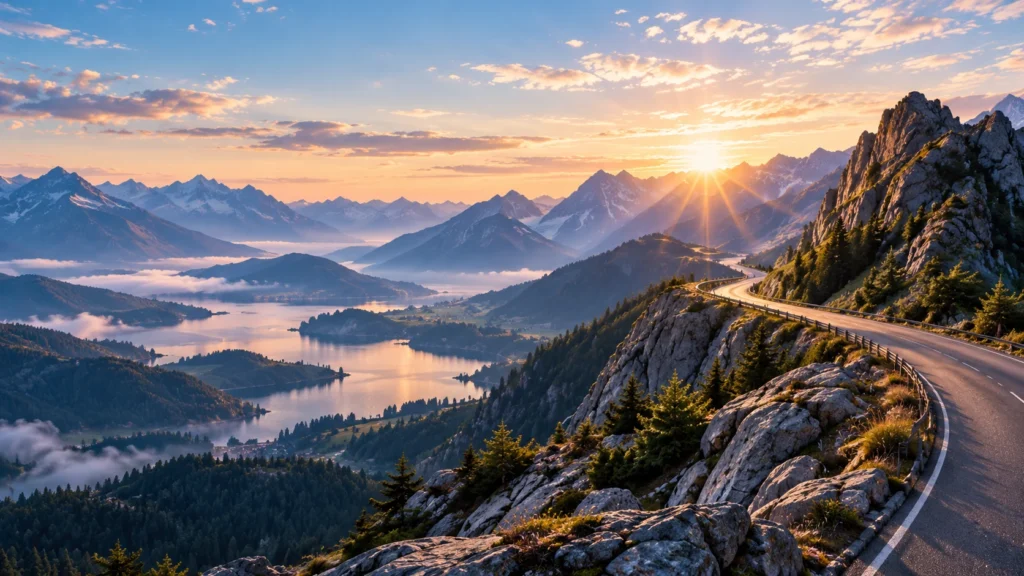 Percorso tra le montagne